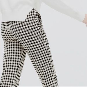 ZARA - women - gingham narrow trousers